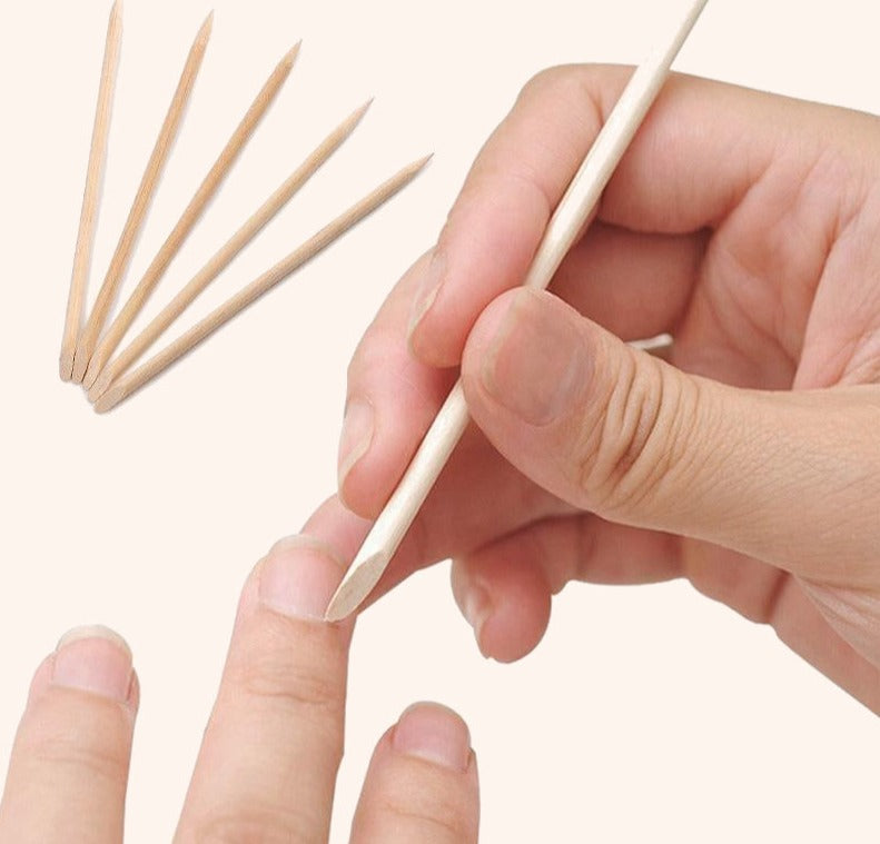 Orange Wooden Sticks, 50pcs - Kvadro