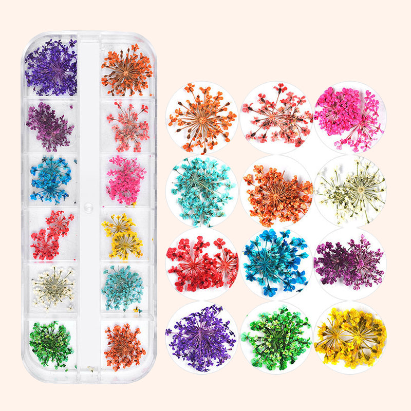 MIX DRIED FLOWERS FOR NAIL ART DESIGN (#A)