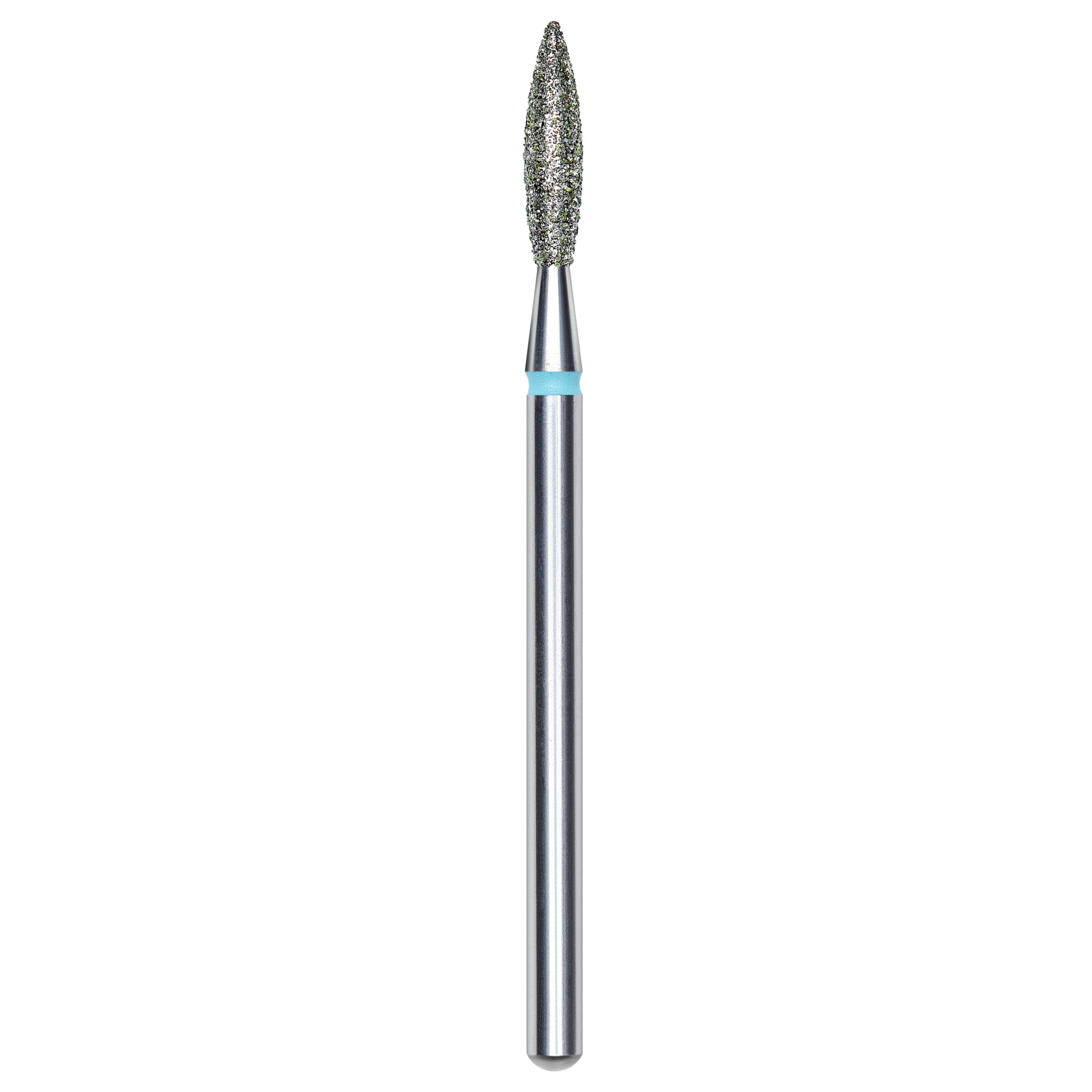 DIAMOND NAIL DRILL BIT, "FLAME", BLUE, HEAD DIAMETER 2.3/10MM (FA10B023/10) - STALEKS™
