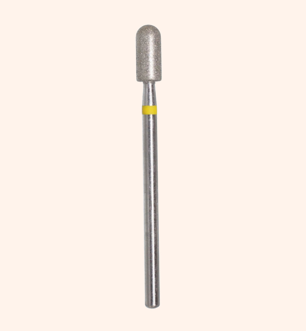 KMIZ - Diamond Nail Drill Bit Yellow Cylinder 4.0-9.0VF(#135)